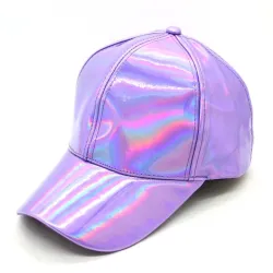 Rainbow baseball cap - patent leather - hip-hop styleHats & Caps