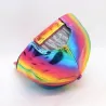 Rainbow baseballkasket - laklæder - hip-hop stil
