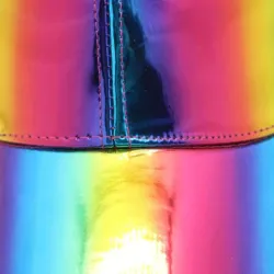 Rainbow baseballkasket - laklæder - hip-hop stil