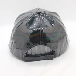 Rainbow baseball cap - patent leather - hip-hop styleHats & Caps