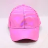 Rainbow baseball cap - patent leather - hip-hop styleHats & Caps
