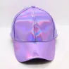 Rainbow baseball cap - patent leather - hip-hop styleHats & Caps