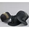Trendy baseball cap - flat snapback - with rivets - Hip Hop / Punk / Rock styleHats & Caps