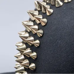 Trendy baseball cap - flat snapback - with rivets - Hip Hop / Punk / Rock styleHats & Caps