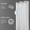 Lampa fito LED do uprawy roślin - wisząca podwójna tuba - pełne spektrum - hydroponiczna - 50cmLampa Wzrostu