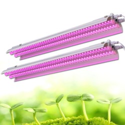 Lâmpada fito LED para cultivo de plantas - tubo duplo suspenso - espectro completo - hidropônico - 50cm