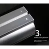 Pflanzen wachsen LED-Phytolampe - hängende Doppelröhre - Vollspektrum - hydroponisch - 50 cm