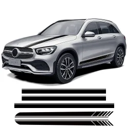 C63-stijl - zij- / dakstrepen - autostickers - voor Mercedes Benz GLC-klasseStickers