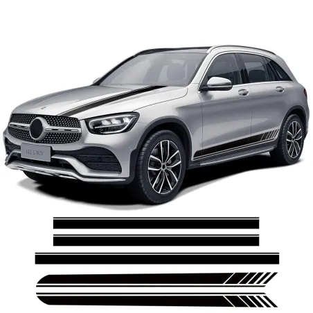 C63 stil - side- / takstriper - bilklistremerker - for Mercedes Benz GLC Class