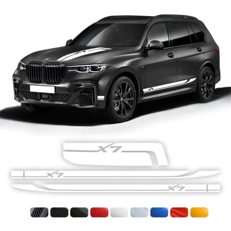 Grafiske sidestriber - bilvinylmærkat - til BMW X7