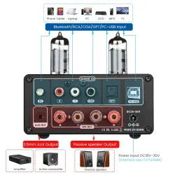 AIYIMA T9 - HiFi - Bluetooth 5.0 - forstærker - USB - 100W