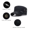 Sombreros & gorrasSombrero plano retro con visera - algodón lavado / ribetes de cuero