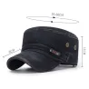 Sombreros & gorrasSombrero plano retro con visera - algodón lavado / ribetes de cuero