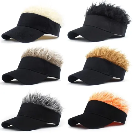 Baseballcaps med piggete hår - justerbar