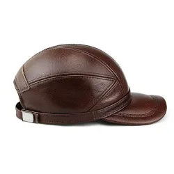 Fasjonabel vintage baseballcaps - ekte skinn - unisex