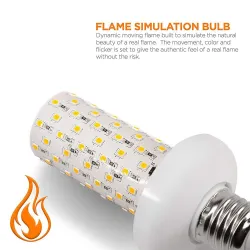 Flikkerende LED lamp - kaarsvlam effect - E14 / E27 / B22E27