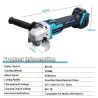 Meuleuse d'angle - brushless - sans fil - 4 vitesses - 800W