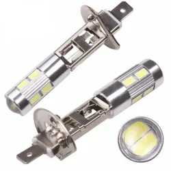 Bil / motorcykel LED pære - H1 5630 - 12V - 6000K - 2 stk.
