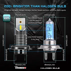 H7Luz antiniebla para automóvil - bombilla súper brillante - H7 - LED - 150W - 2 piezas
