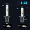 LED billampa - superljus - H1 / H3 - 20W - 6000K - 2 st