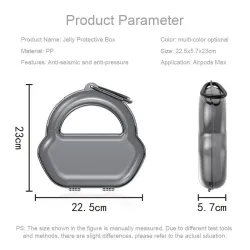 Jellybox - skyddsfodral - för Apple AirPods Max - genomskinlig förvaringsbox