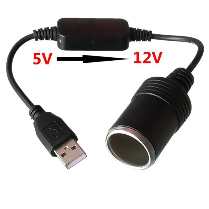 Car cigarette lighter socket - USB 5V To 12V - wiredCigarette lighters