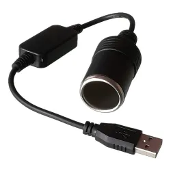 Bil cigarettändaruttag - USB 5V Till 12V - trådbunden
