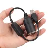 Sigarettenaansteker in auto - USB 5V Naar 12V - bedraadSigarettenaansteker