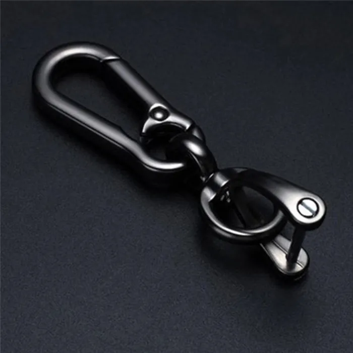 Metal keychain - 360 degree rotating - detachable - D-shapeKeyrings