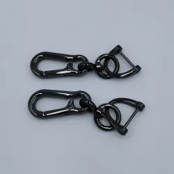 Metal keychain - 360 degree rotating - detachable - D-shapeKeyrings