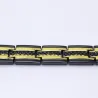 Trendy sort/guld magnetisk armbånd - rustfrit stål - unisex - 2 stk