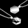 CollaresColgante hexagonal con cristal - collar de tungsteno