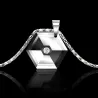 CollaresColgante hexagonal con cristal - collar de tungsteno