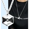 CollaresColgante hexagonal con cristal - collar de tungsteno