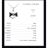 Pendentif hexagonal avec cristal - collier de tungstène