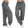 Klassische lockere lange Hose - mit Taschen / Kordelzug