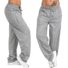 Klassische lockere lange Hose - mit Taschen / Kordelzug