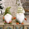 Père Noël tricoté vert sans visage - Décoration de Noël