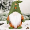 Strikket ansiktsløs grønn julenisse - julepynt