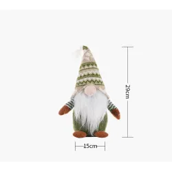 Gestrickter gesichtsloser grüner Weihnachtsmann - Weihnachtsdekoration