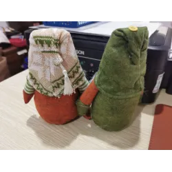 NavidadPapá Noel verde sin rostro de punto - Decoración navideña
