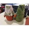 NavidadPapá Noel verde sin rostro de punto - Decoración navideña