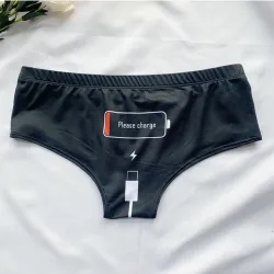 Sexy truser - sømløs - lav midje - Please Charge-skrift