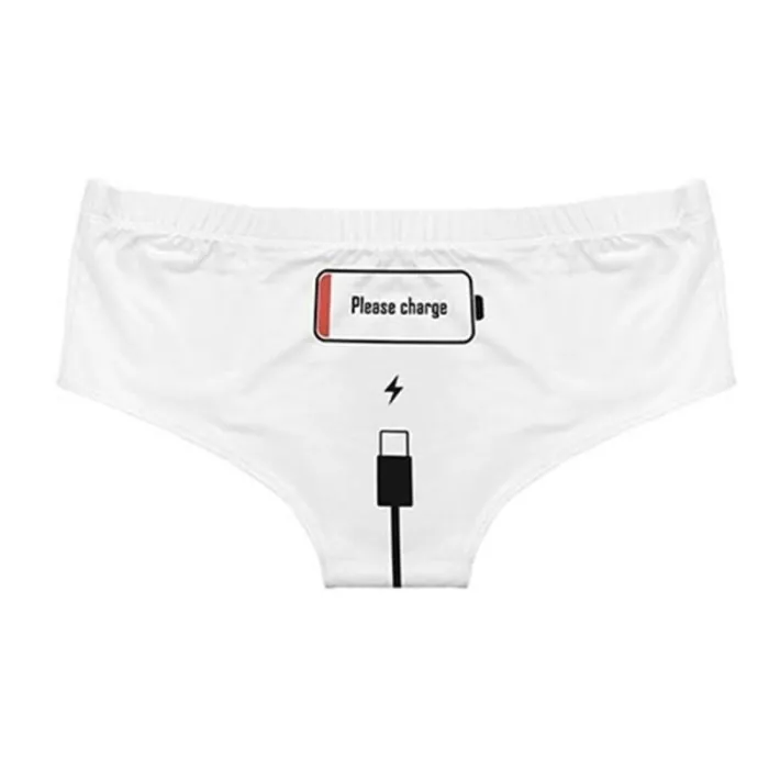 Sexy truser - sømløs - lav midje - Please Charge-skrift