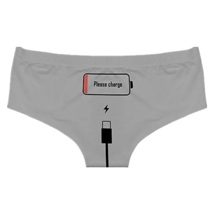 Sexy truser - sømløs - lav midje - Please Charge-skrift