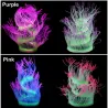 Silicone souple corail / anémone - brillant dans le noir - décoration aquarium