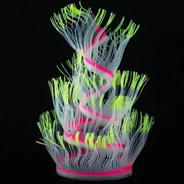 Flexibel siliconen koraal / anemoon - glowing in dark - aquariumdecoratieAquarium