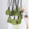 Natural green moldavite stone - crystal glass - with necklaceNecklaces