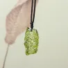 Natural green moldavite stone - crystal glass - with necklaceNecklaces