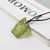 CollarPiedra de moldavita verde natural - cristal - con collar